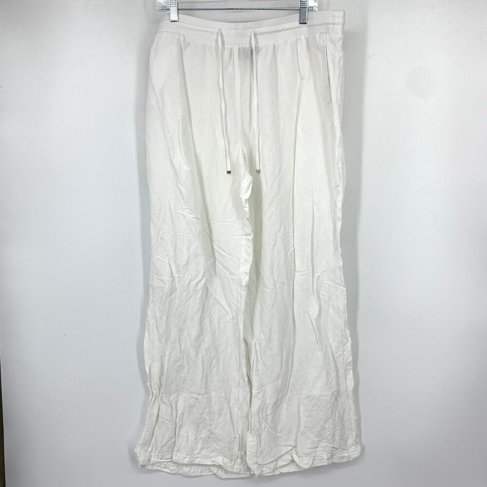 Lane Bryant Straight Leg Casual Pants Womens Size 18/20 White Linen Blend